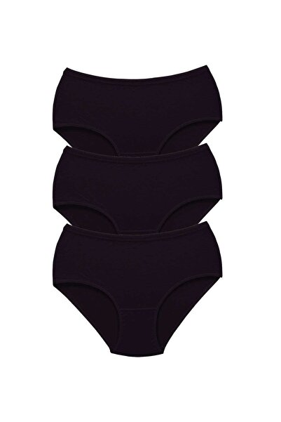 Royaleks 3 Pieces Tutku Women's High Waist Bato Thick Rubber Panties Black (With Earphones as a Gift)