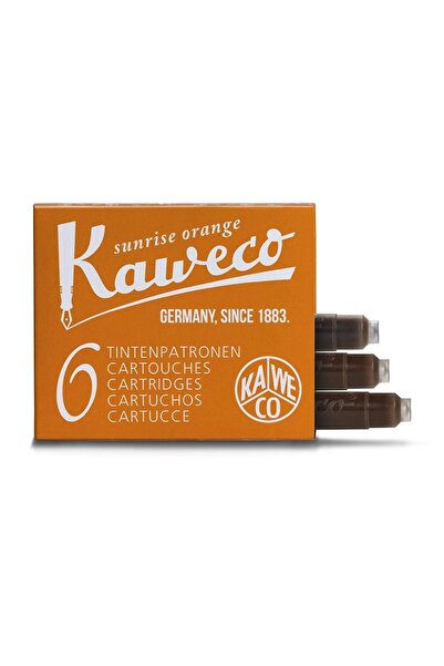 Kaweco Dolmakalem Kartusu Turuncu 6lı Kısa