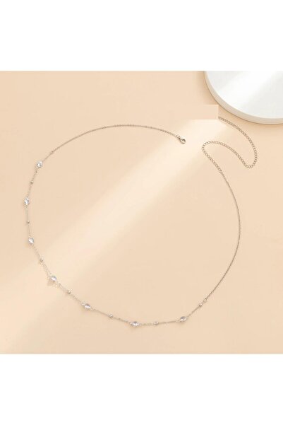 Erer Gümüş Gümüş Toplu Taşlı Bel Zinciri