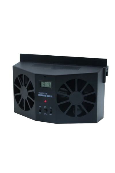 Ally R-8032 Solar Powered Dual Fan Solar Auto Car Vent Black