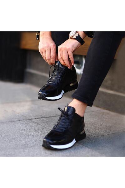 SailLakers - Hakiki Deri Siyah Erkek Casual Ayakkabı 101-2782-51555