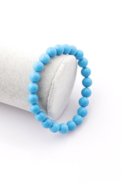 bedahşan سوار من الحجر الطبيعي باللون الفيروزي مقاس 8 مم
