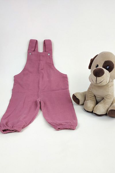 la mure baby 100% Cotton Muslin Baby / Kids Jumpsuit Oeko-tex Certified Strappy Jumpsuit