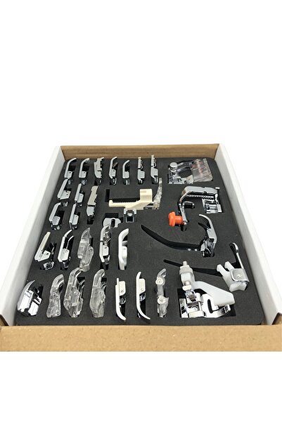 PLATINSEW 32 Parça Dikiş Makine Ayak Seti Ayak Tutucu Hediyeli