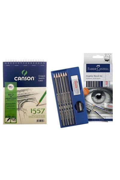 Canson Hobby Market Art Charcoal Sketch Drawing Starter Set-1