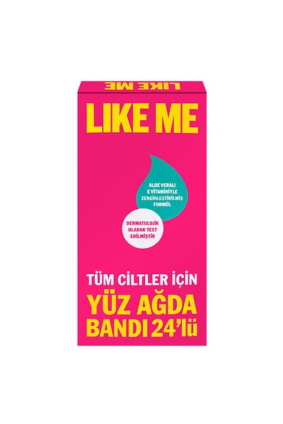 Like me 24 عبوة من أشرطة شمع الوجه لجميع أنواع البشرة