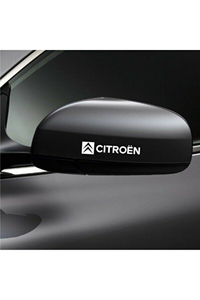 Oto Sticker Citroen Ayna Araba Stickeri Logo 2 Adet Set Araba Etiketi