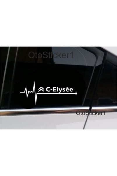 Oto Sticker Citroen C-elysee Nabız Kalp Atışı Sticker 2 Adet