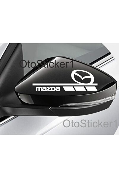 Oto Sticker Mazda Ayna 2 Adet Sağ Sol Sticker Araba Etiketi