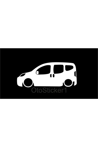 Oto Sticker Fiat Fiorino Basık Kelebek Silüet Stickeri 2 Adet