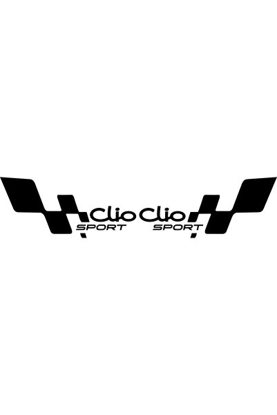 Oto Sticker Orijinal Bayraklı Renault Clio Sport Sticker