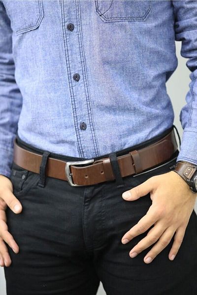 GUARD Brown Leather Belt