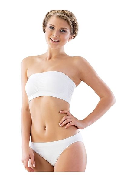 Emay Strapless Seamless Women's Corset Bustier - with Pads 4022