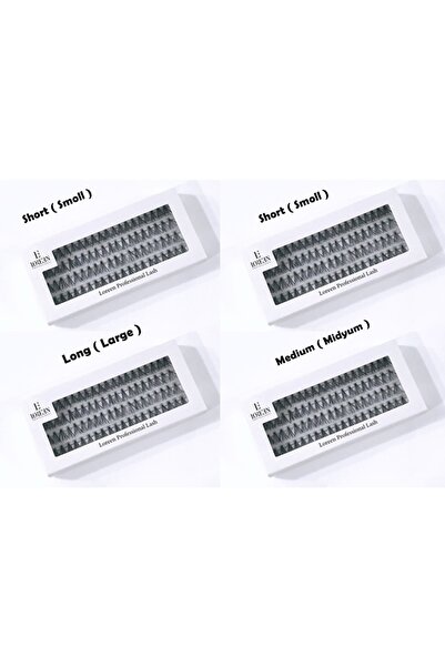 Loreen Professional 10 Ply Knot Free Düğümsüz 80 Adet Tekli Kirpik 4 Adet