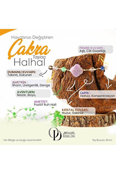 OSMANLI DEĞERLİ TAŞ Sertifikalı Çakra Taşları Halhal 6 Mm, B921