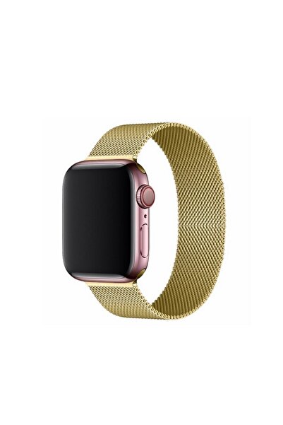 GREGOSS Apple Watch Band 10 9 8 7 Se 6 5 4 3 2 Seri 42-44-45-46-49 Mm Mıknatıslı Hasır Kordon Milanese