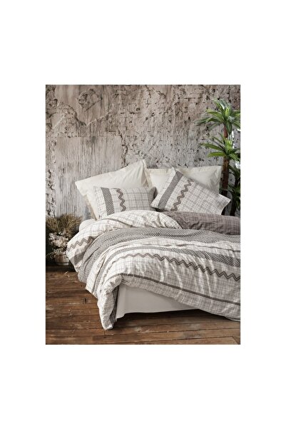 Cotton Box Toprak Çift Kişilik Nevresim Takımı Aren Kahve