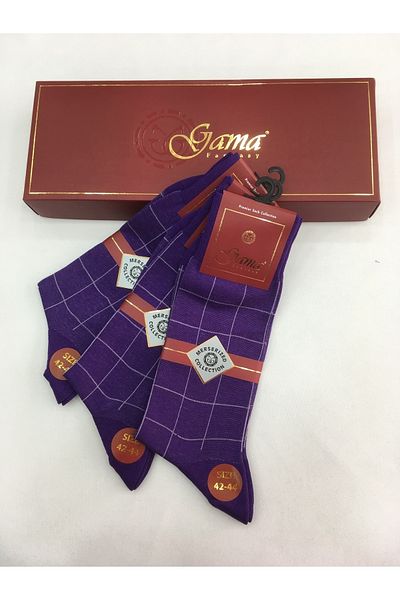 Gama Çorap 3 части тънки летни мъжки чорапи от 100% мерсеризиран жакард без найлон