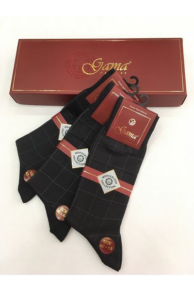 Gama Çorap 3 части тънки летни мъжки чорапи от 100% мерсеризиран жакард без найлон