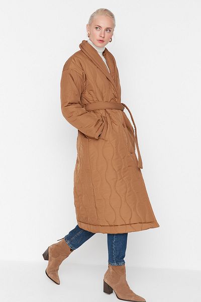 Trendyol Collection Winterjacke - Braun - Zweireihig
