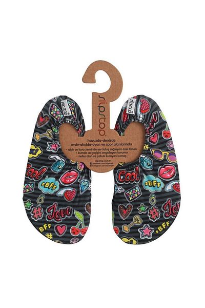 SLIPSTOP ss 16110122   Pantofi de mare negri pentru copii