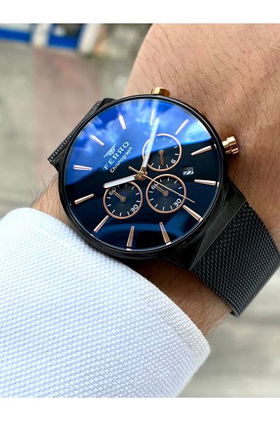 FERRO Steel Men's Watch + Bracelet