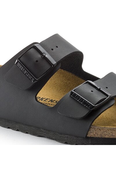 Birkenstock Arizona Birko Flor Çift Bantlı Geniş Kalıp Unisex Siyah Renk Terlik