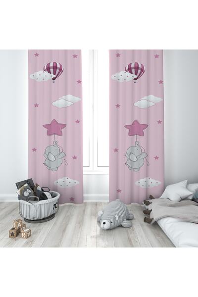 MODA Зовсім інша дитяча кімната для немовлят та дітей Рожева штора з малюнком...