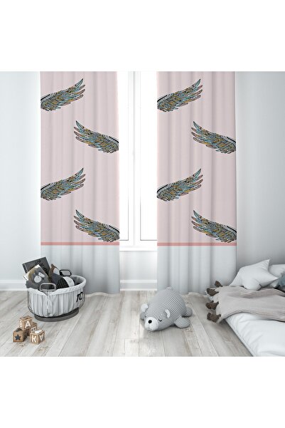 MODA Зовсім інша дитяча кімната з візерунком крил Двоє крил Штора Bmfp-057