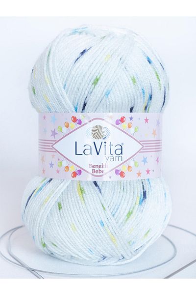 LaVita Yarn Ață de tricotat manuală colorată pentru bebeluși Taka Yarn (bb04-verde-albastru)