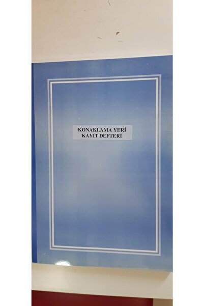 Kültür Matbaası Konaklama Yeri Kayıt Defteri