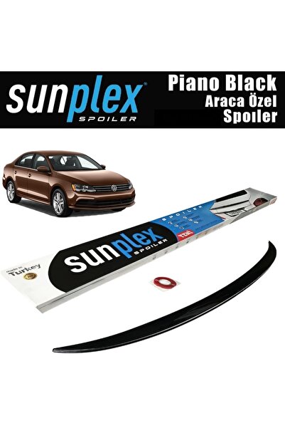 SUNPLEX Vw Jetta Bagaj Üstü Spoiler 2011-2018 Arası Piano Black Uyumlu