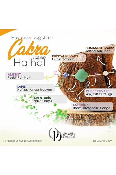 OSMANLI DOĞAL TAŞ Sertifikalı Çakra Taşları Halhal 6 Mm, B926