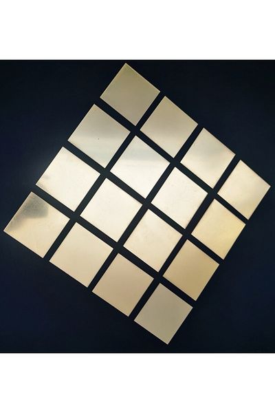 Mobiplas Gold Plexiglass Square 70x70 Pack of 50