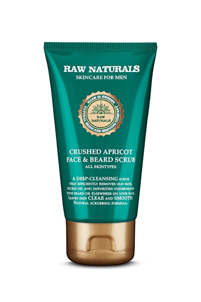 Raw Naturals Scrub pentru față și barbă cu caise 75 ml