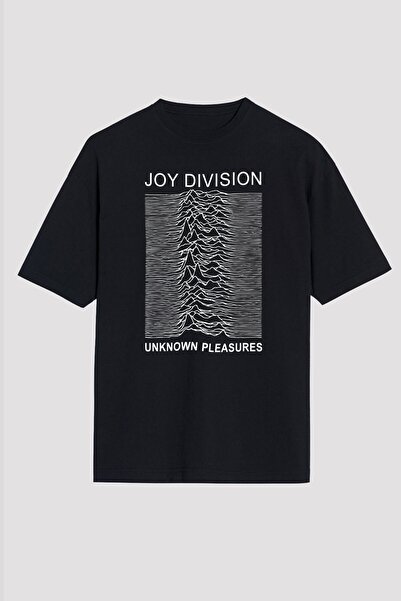 Adrift Tricou negru unisex oversize Joy Division