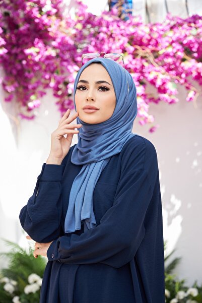 Naciye Sultan Jersey Shawl Indigo Blue