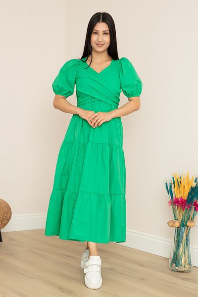 PULLIMM Rochie cu cravată la spate cu guler dublu - 852-2897