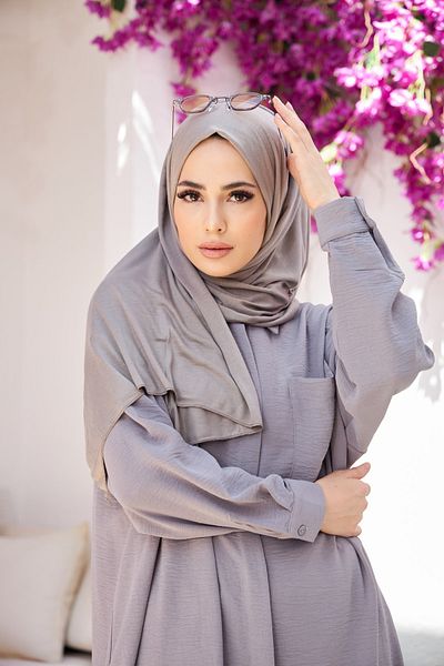 Naciye Sultan Gray Combed Shawl