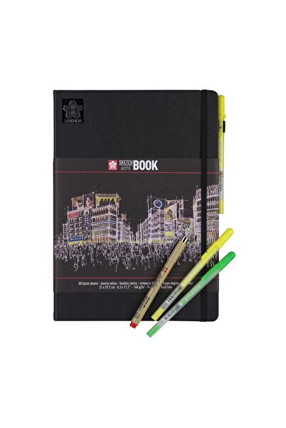 Sakura : Sketchbook : 140 Gr : Black Paper : 21 cm X 30 cm