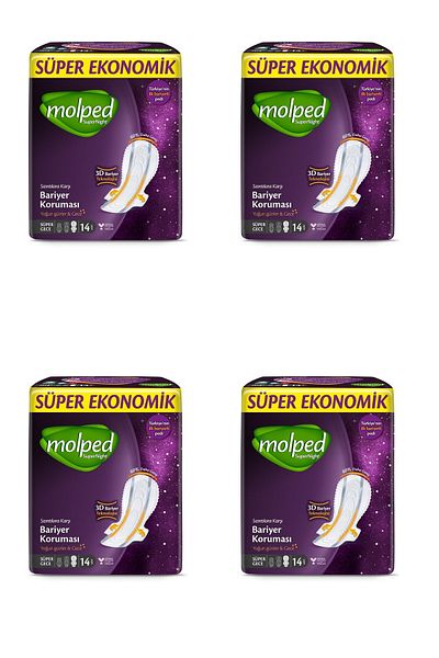 Molped Supernight Super Economic Night 14 Pieces 4 Pads
