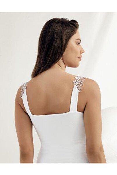 Şahinler Women's Guipure Lace Strap Lycra Tank Top B1008