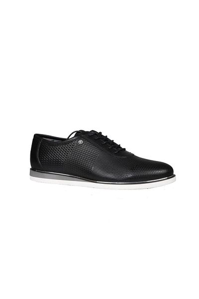 MARCOMEN 11022 Ανδρικά παπούτσια casual από καθαρό δέρμα μαύρο
