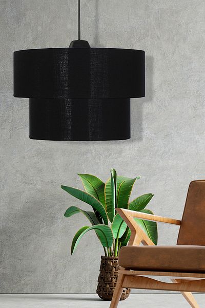 EvLight Mafia Black Single Pendant Lamp Chandelier PVC