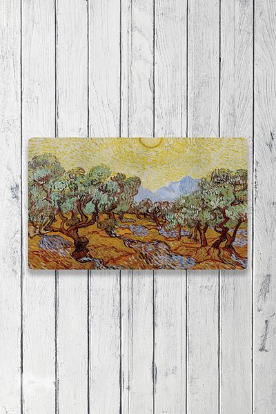 Vagonik Van Gogh Olive Trees Digital Printed 50x70cm Decorative Multi-Purpose Indoor and Outdoor Door Mat