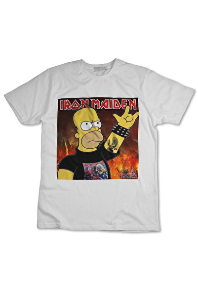 TeeDükkan Tricou alb Iron Maiden