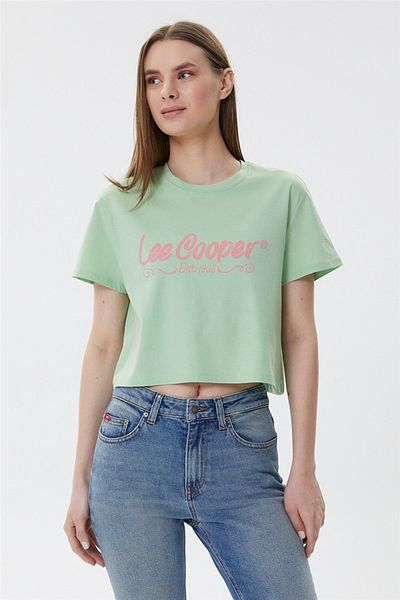 Lee Cooper Britney Women's Crew Neck T-shirt Green