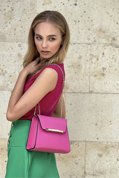 Trend Alaçatı Stili Shoulder Bag - Pink - Plain