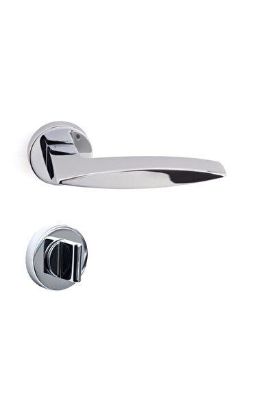 System Garnet Krom - Wc Mandallı Rozetli Kapı Kolu - Hha118ro12w Cr