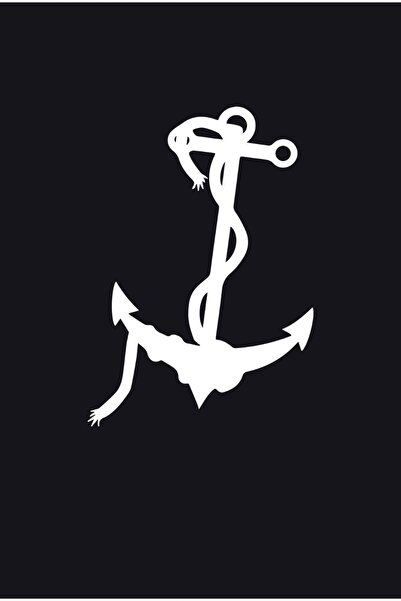 MegaSticker Sailor Anchor Auto Sticker, Glass Sticker 11x8 Cm